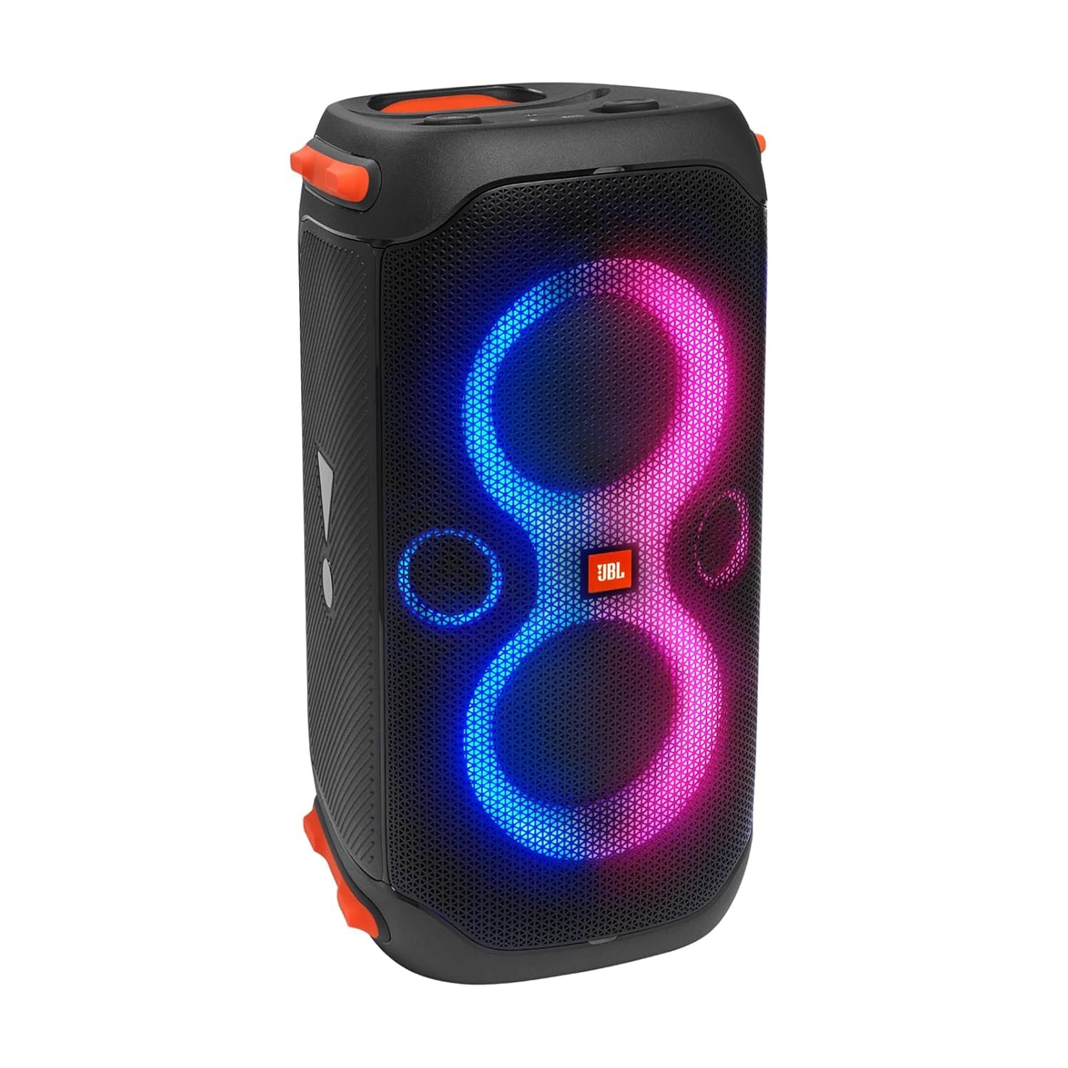 JBL Partybox 110, Wireless Bluetooth Party Speaker, 160W Monstrous Pro Sound, Dynamic Light Show, Upto 12Hrs Playtime, Built-in Powerbank, Guitar & Mic Input, PartyBox App, Splashproof (Black)