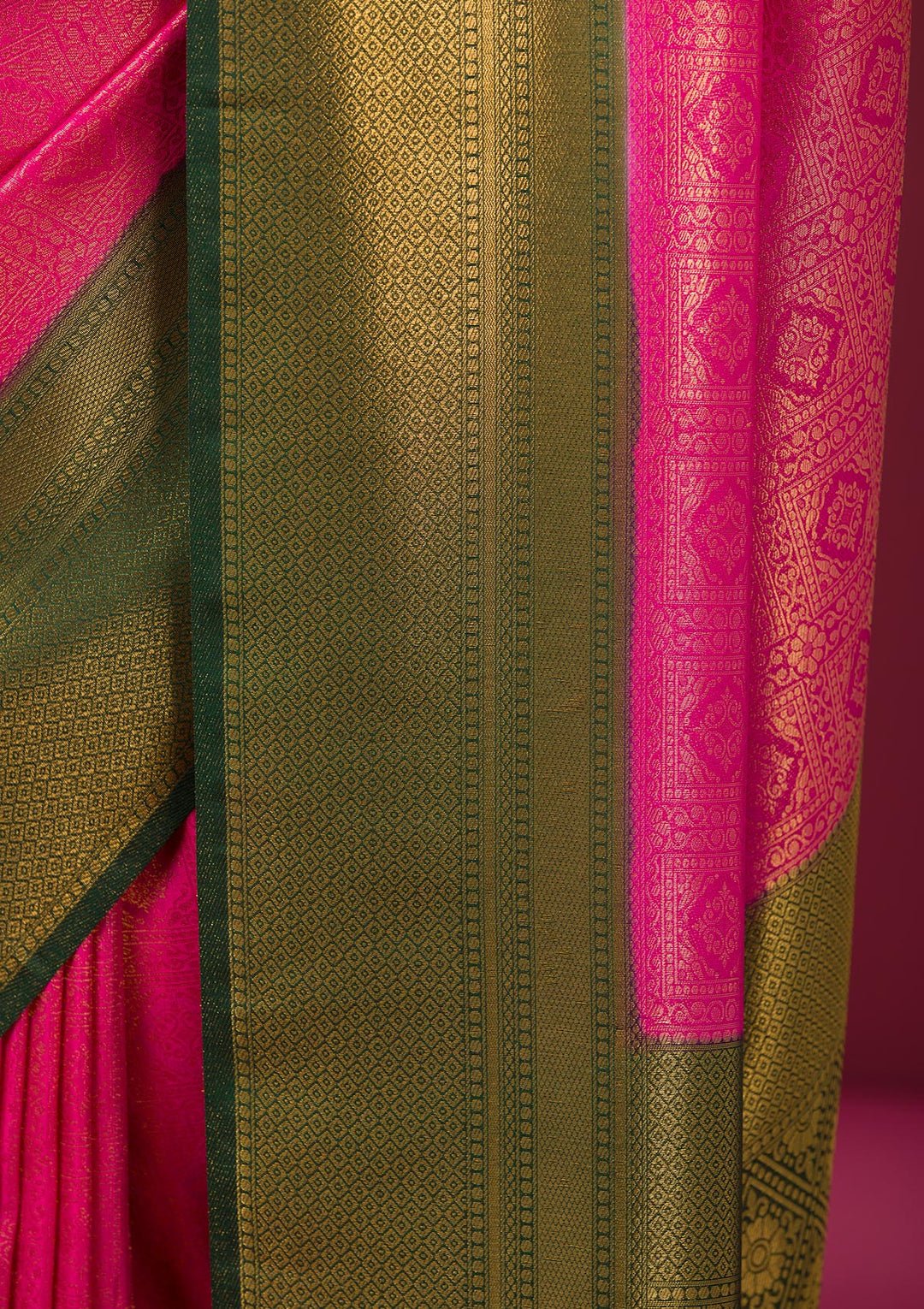 Pink Zariwork Soft Silk Saree - View 2